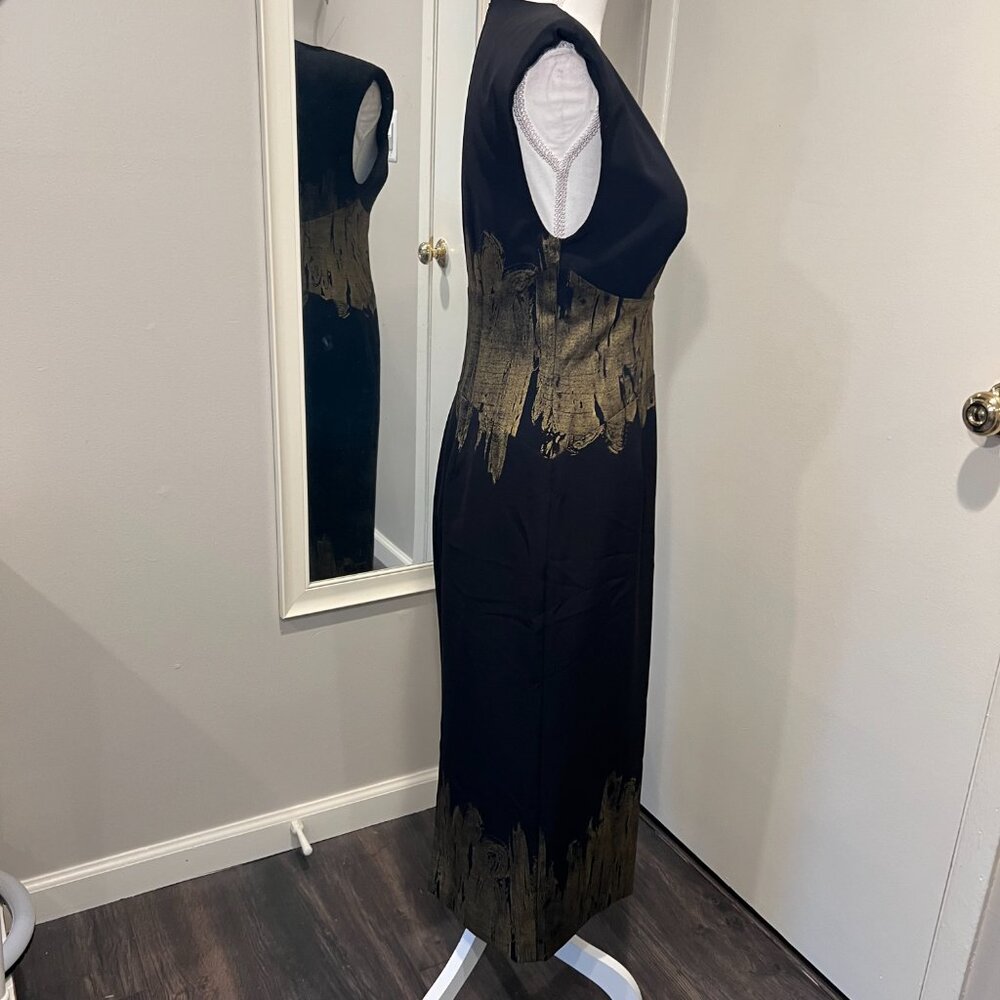 BCBGMaxAzria Black Maxi Dress with Gold Accent - Picture 7 of 14